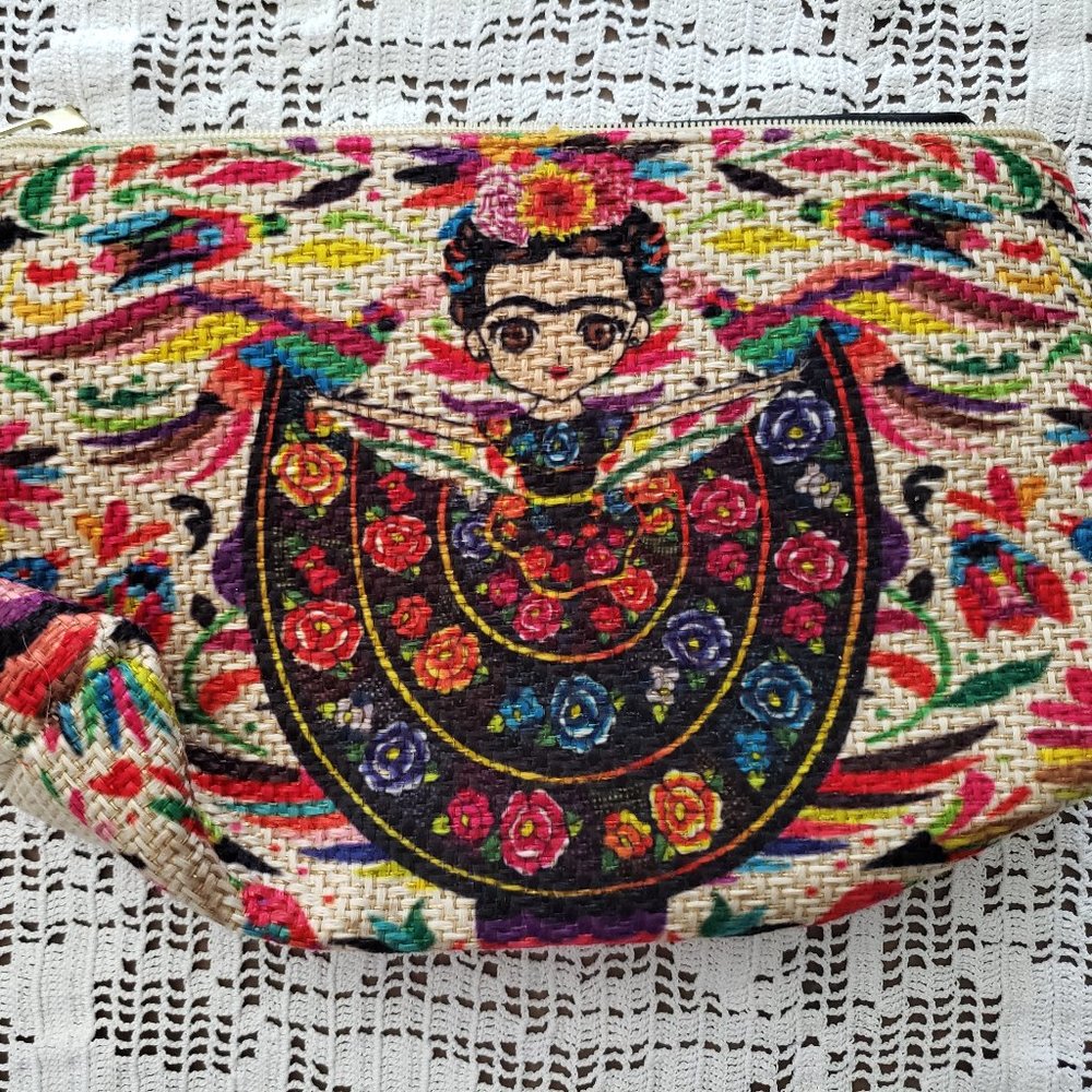 Frida Kahlo Clutch Bag Mexican Artisan